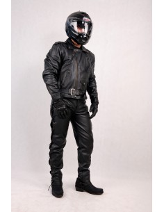 Komplet motocyklowy skórzany męski ramoneska z orłem i wiązane spodnie KOM047 - Rypard.pl Odzież i akcesoria motocyklowe 2