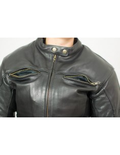 Turystyczna kurtka motocyklowa skórzana damska PERFORACJE KSD018 - Rypard.pl Odzież i akcesoria motocyklowe 2