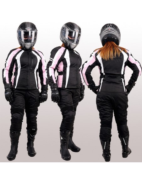 Tekstylna kurtka motocyklowa turystyczna damska PRZEDŁUŻANA KTD004 - Rypard.pl Odzież i akcesoria motocyklowe