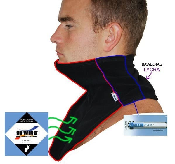 KOŁNIERZ WIATROSZCZELNY TEKSTYLNY MARKO