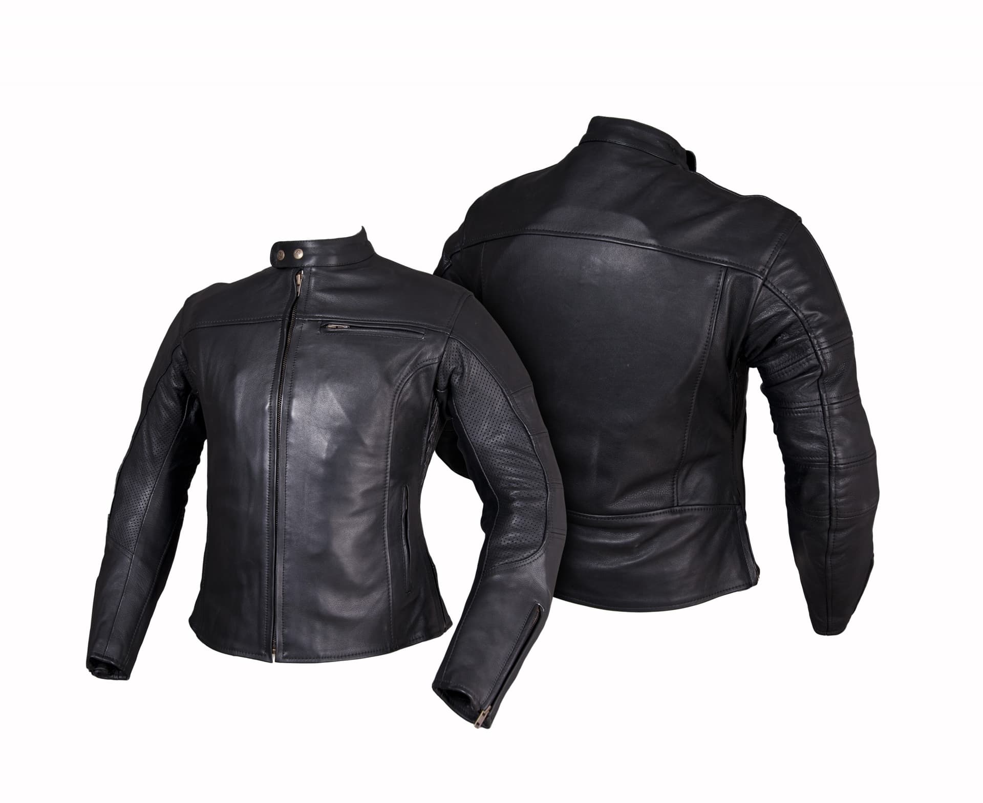 TURYSTYCZNA KURTKA MOTOCYKLOWA SKÓRZANA DAMSKA PERFORACJE KSD018