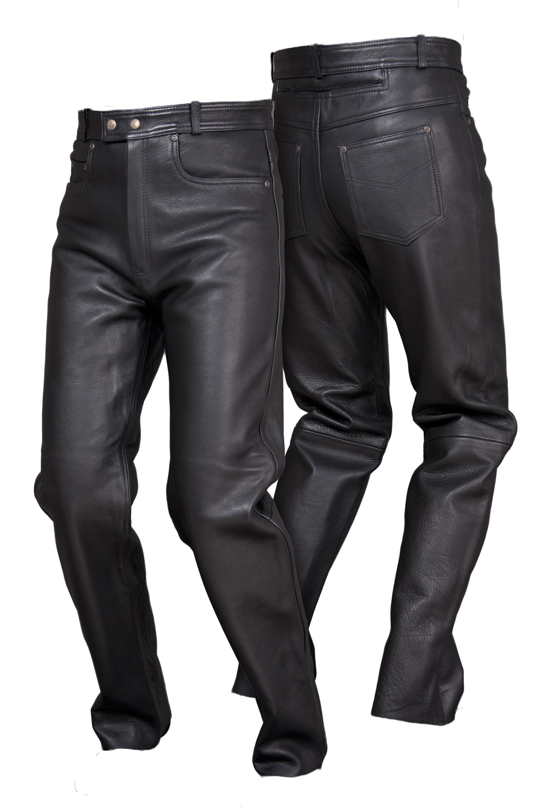 SPODNIE SKÓRZANE MOTOCYKLOWE KLASYCZNE PROSTE MIĘKKA SKÓRA SSM003