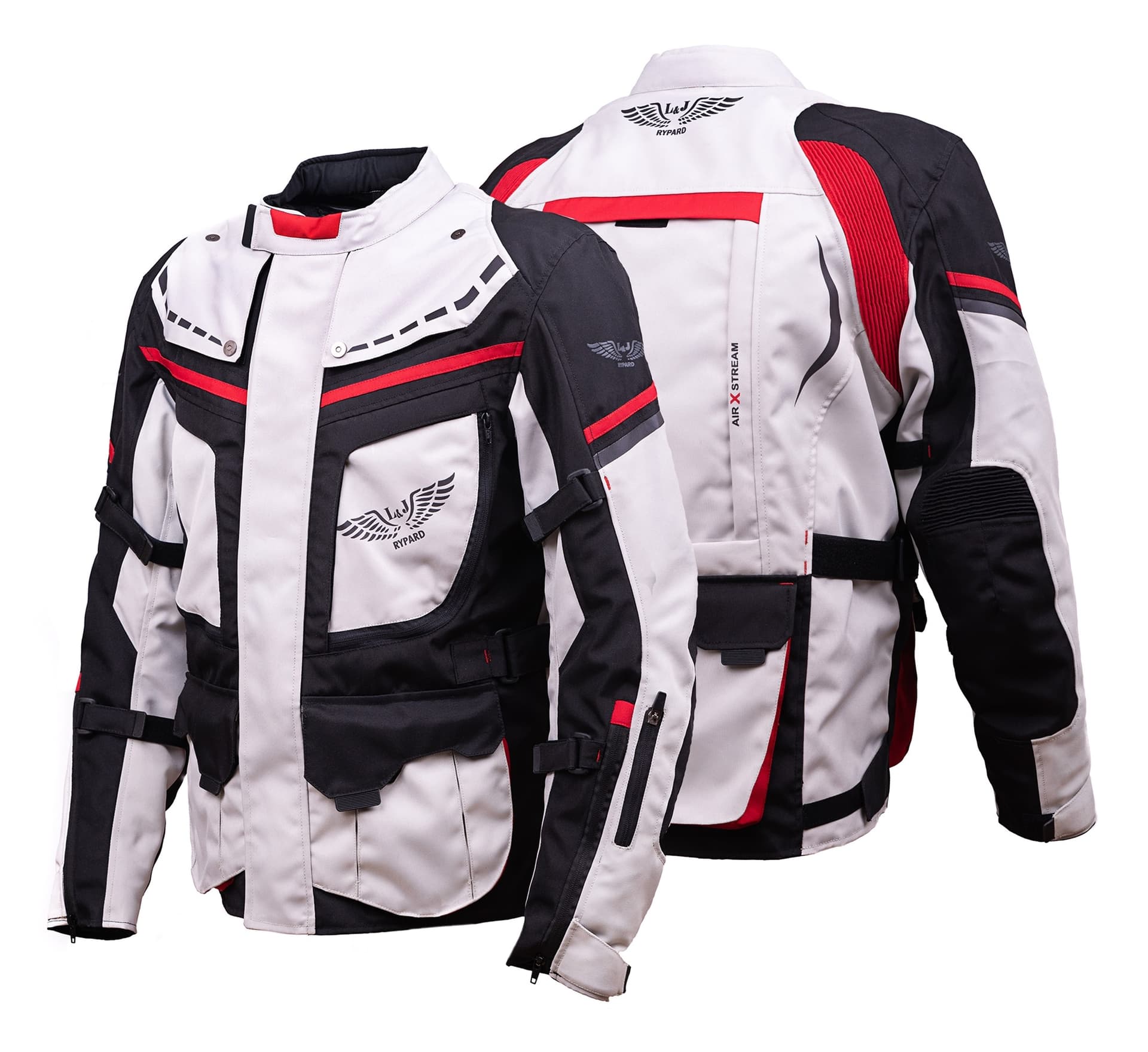 TEKSTYLNA KURTKA MOTOCYKLOWA TURYSTYCZNA MĘSKA E-PRO GRAY