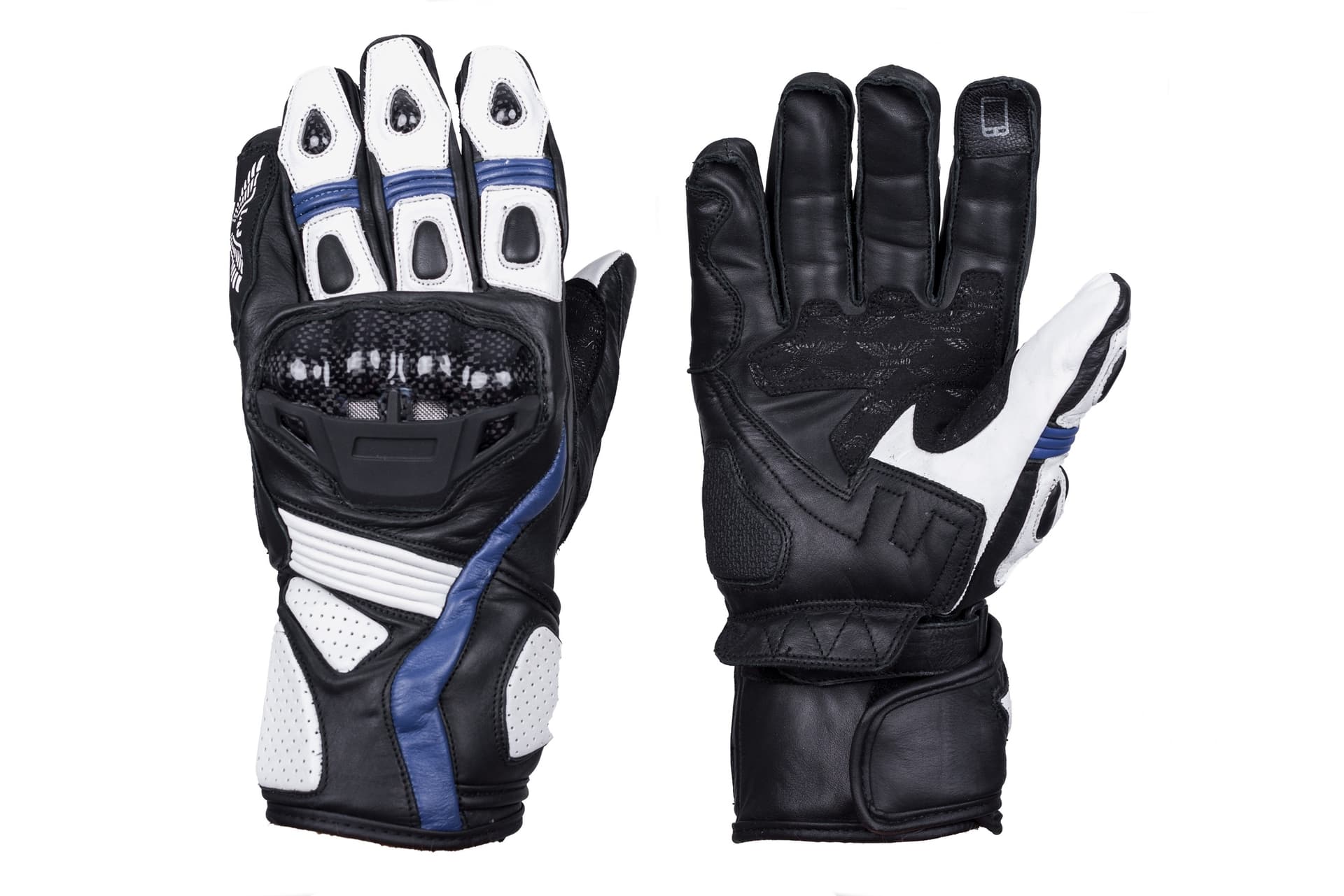 RĘKAWICE MOTOCYKLOWE SKÓRZANE SPORTOWO-TURYSTYCZNE CRUISER BLUE